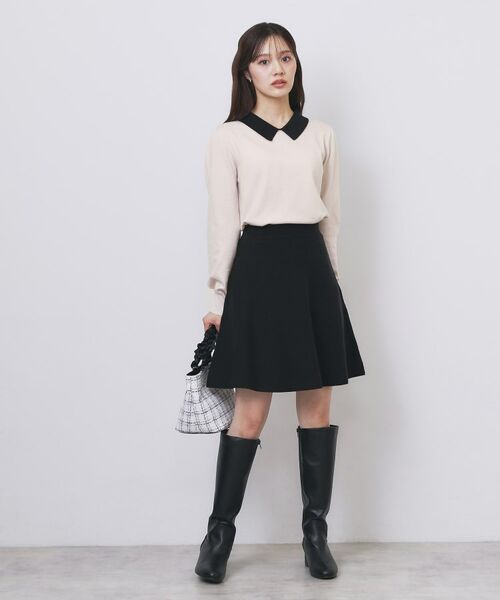 index / インデックス ニット・セーター | バイカラー衿付きニット【洗濯機OK】 | 詳細7