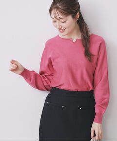 index / インデックス ニット・セーター | ビジューキーネックドルマンニット【洗濯機OK】