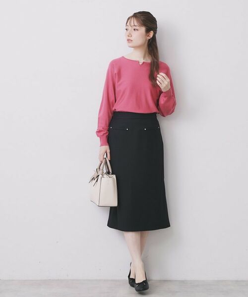 index / インデックス ニット・セーター | ビジューキーネックドルマンニット【洗濯機OK】 | 詳細10