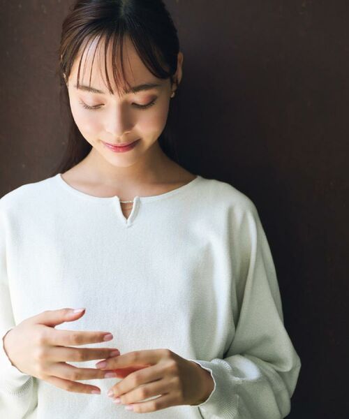 index / インデックス ニット・セーター | ビジューキーネックドルマンニット【洗濯機OK】 | 詳細14