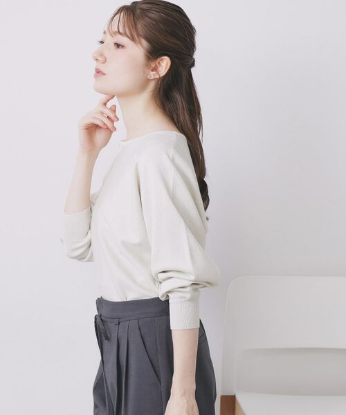 index / インデックス ニット・セーター | ビジューキーネックドルマンニット【洗濯機OK】 | 詳細17