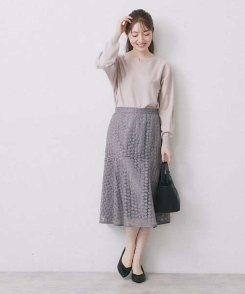 index / インデックス ニット・セーター | ビジューキーネックドルマンニット【洗濯機OK】 | 詳細2