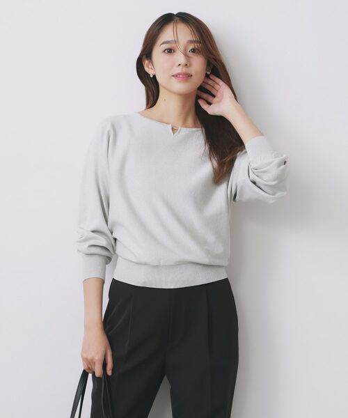 index / インデックス ニット・セーター | ビジューキーネックドルマンニット【洗濯機OK】 | 詳細21