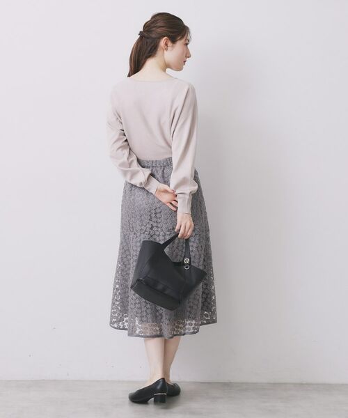 index / インデックス ニット・セーター | ビジューキーネックドルマンニット【洗濯機OK】 | 詳細3