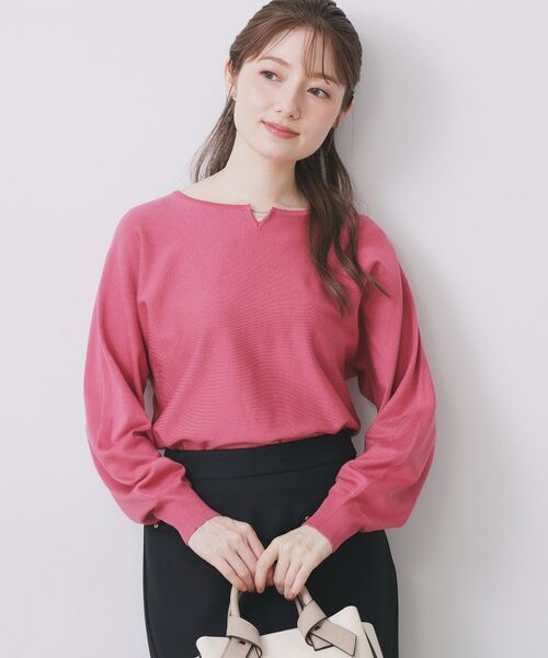 index / インデックス ニット・セーター | ビジューキーネックドルマンニット【洗濯機OK】 | 詳細9