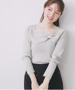 index / インデックス ニット・セーター | リボンパール調リブニット【洗濯機OK】