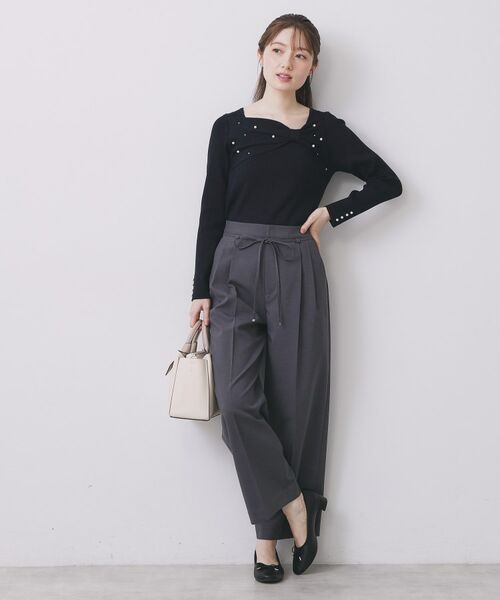 index / インデックス ニット・セーター | リボンパール調リブニット【洗濯機OK】 | 詳細11