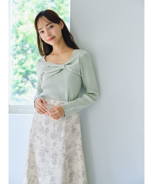 index / インデックス ニット・セーター | リボンパール調リブニット【洗濯機OK】 | 詳細15