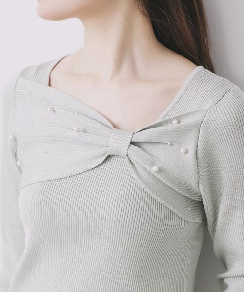 index / インデックス ニット・セーター | リボンパール調リブニット【洗濯機OK】 | 詳細19