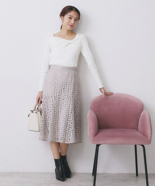 index / インデックス ニット・セーター | リボンパール調リブニット【洗濯機OK】 | 詳細2