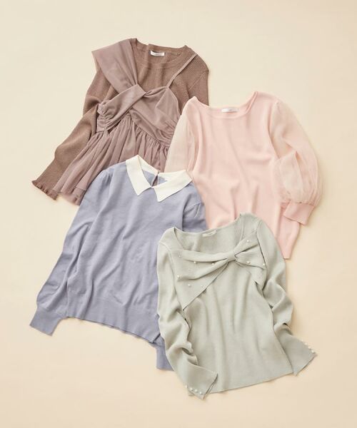 index / インデックス ニット・セーター | リボンパール調リブニット【洗濯機OK】 | 詳細23