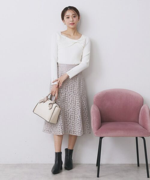 index / インデックス ニット・セーター | リボンパール調リブニット【洗濯機OK】 | 詳細3