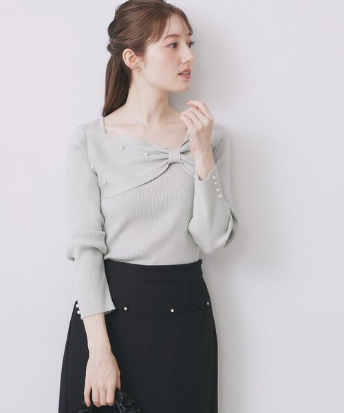 index / インデックス ニット・セーター | リボンパール調リブニット【洗濯機OK】 | 詳細5