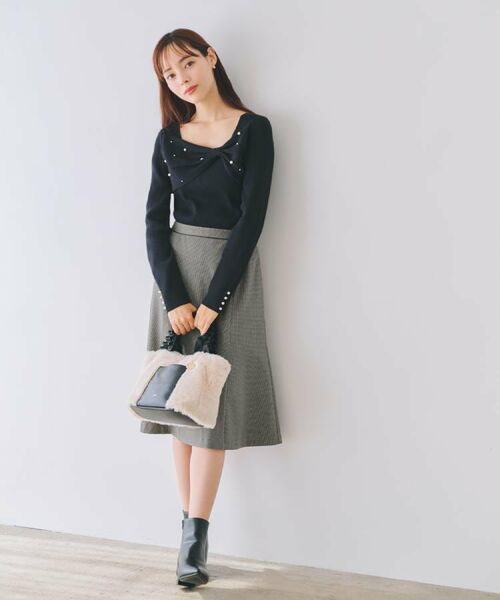 index / インデックス ニット・セーター | リボンパール調リブニット【洗濯機OK】 | 詳細9