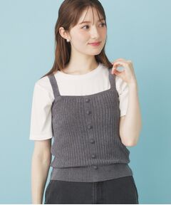 index / インデックス ニット・セーター | ミニモールラメビスチェキャミ/アンサンブル対応【洗濯機OK】