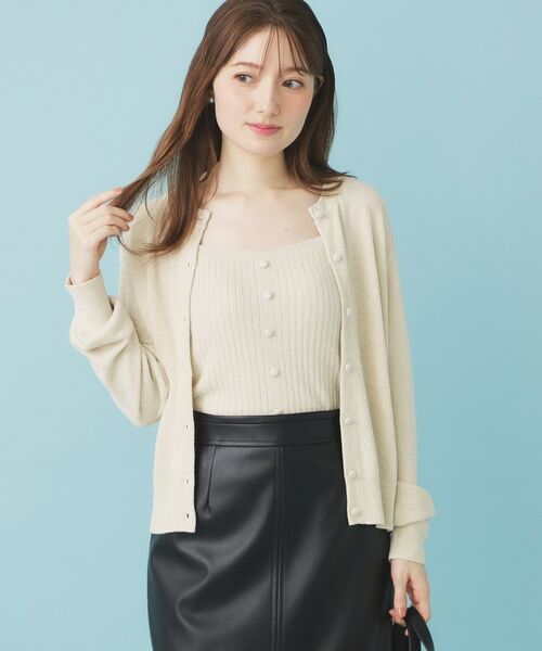 index / インデックス ニット・セーター | ミニモールラメビスチェキャミ/アンサンブル対応【洗濯機OK】 | 詳細1