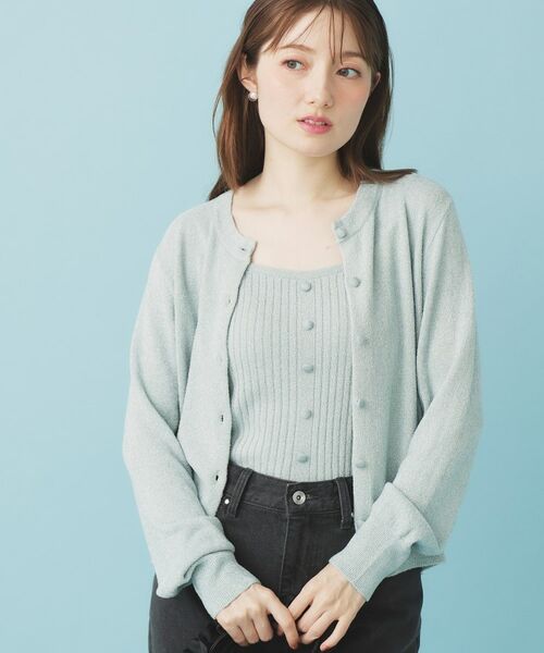 index / インデックス ニット・セーター | ミニモールラメビスチェキャミ/アンサンブル対応【洗濯機OK】 | 詳細15