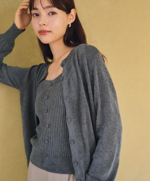 index / インデックス ニット・セーター | ミニモールラメビスチェキャミ/アンサンブル対応【洗濯機OK】 | 詳細9