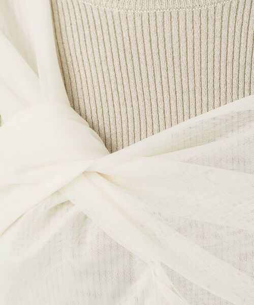 index / インデックス ニット・セーター | 《ツインセット》チュールキャミ×ラメリブニット【洗濯機OK】 | 詳細10
