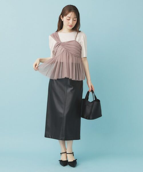 index / インデックス ニット・セーター | 《ツインセット》チュールキャミ×ラメリブニット【洗濯機OK】 | 詳細16