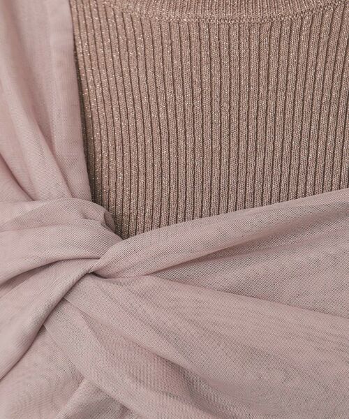 index / インデックス ニット・セーター | 《ツインセット》チュールキャミ×ラメリブニット【洗濯機OK】 | 詳細17