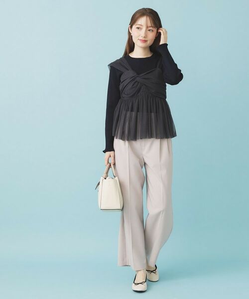 index / インデックス ニット・セーター | 《ツインセット》チュールキャミ×ラメリブニット【洗濯機OK】 | 詳細19