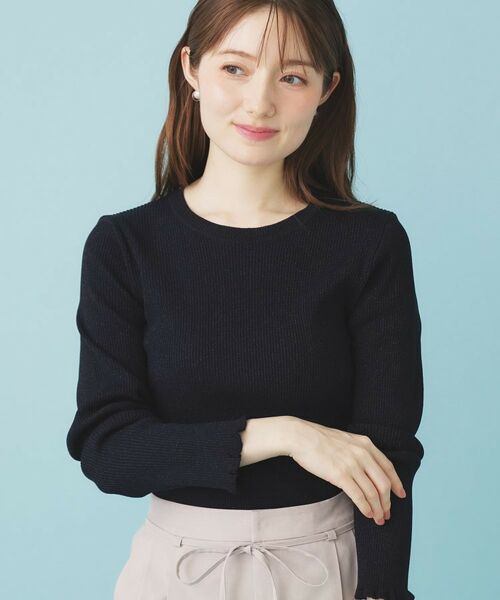 index / インデックス ニット・セーター | 《ツインセット》チュールキャミ×ラメリブニット【洗濯機OK】 | 詳細20