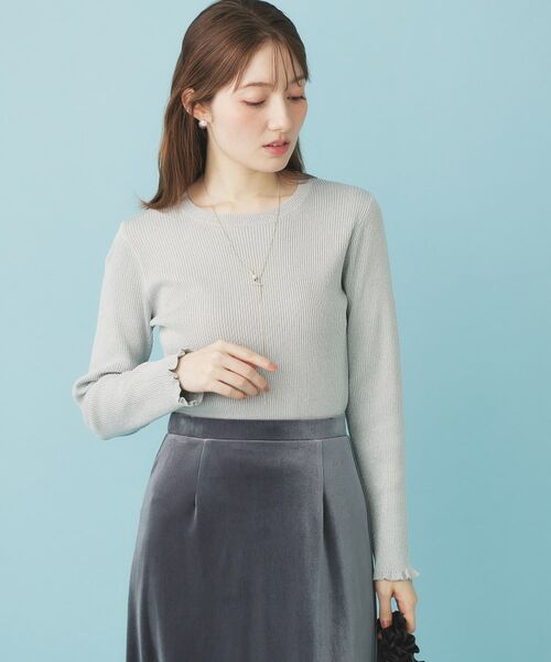 index / インデックス ニット・セーター | 《ツインセット》チュールキャミ×ラメリブニット【洗濯機OK】 | 詳細26