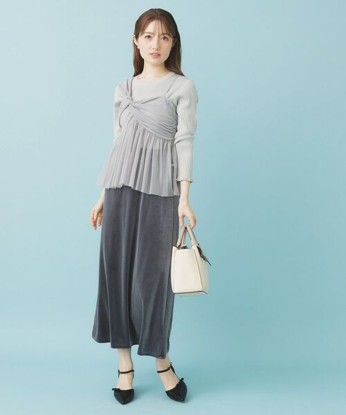index / インデックス ニット・セーター | 《ツインセット》チュールキャミ×ラメリブニット【洗濯機OK】 | 詳細27