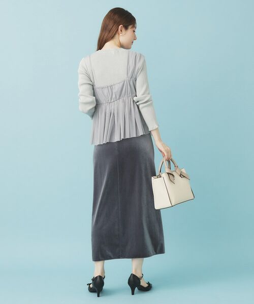 index / インデックス ニット・セーター | 《ツインセット》チュールキャミ×ラメリブニット【洗濯機OK】 | 詳細28