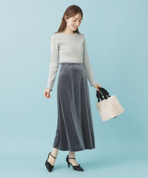 index / インデックス ニット・セーター | 《ツインセット》チュールキャミ×ラメリブニット【洗濯機OK】 | 詳細30