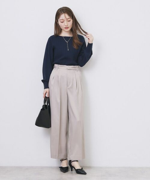 index / インデックス ニット・セーター | ボートネックケーブルニット【洗濯機OK/抗ピル】 | 詳細16