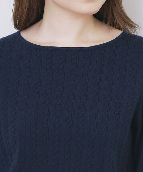 index / インデックス ニット・セーター | ボートネックケーブルニット【洗濯機OK/抗ピル】 | 詳細22