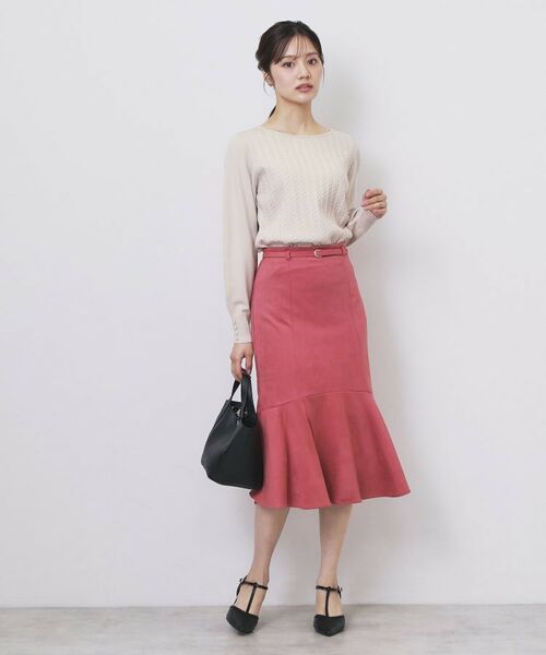 index / インデックス ニット・セーター | ボートネックケーブルニット【洗濯機OK/抗ピル】 | 詳細4