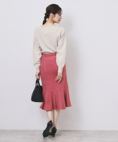 index / インデックス ニット・セーター | ボートネックケーブルニット【洗濯機OK/抗ピル】 | 詳細5