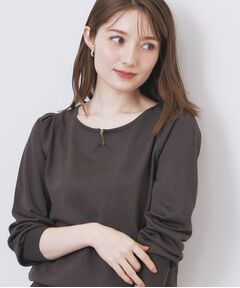 index / インデックス ニット・セーター | パール調パーツ付きクルーネックニット【洗濯機OK】《8col/XS～3L》