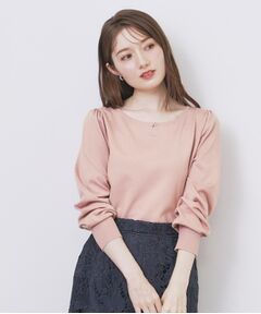 index / インデックス ニット・セーター | パール調パーツ付きクルーネックニット【洗濯機OK】《8col/XS～3L》