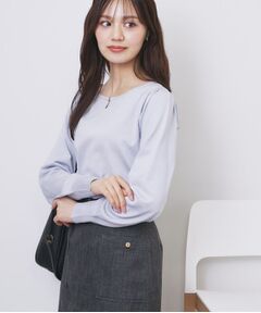 index / インデックス ニット・セーター | パール調パーツ付きクルーネックニット【洗濯機OK】《8col/XS～3L》