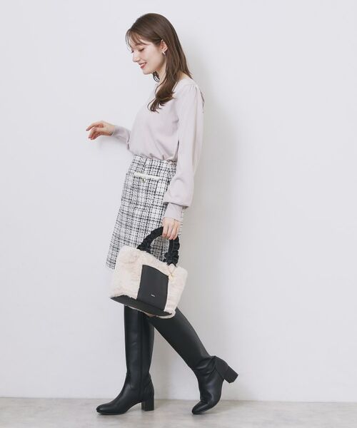 index / インデックス ニット・セーター | パール調パーツ付きクルーネックニット【洗濯機OK】《8col/XS～3L》 | 詳細16