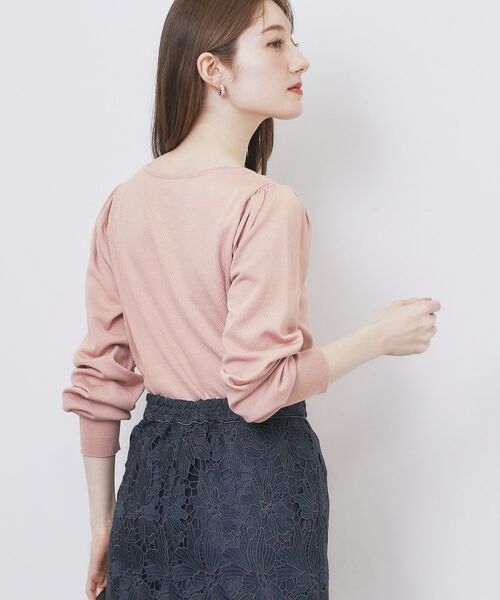 index / インデックス ニット・セーター | パール調パーツ付きクルーネックニット【洗濯機OK】《8col/XS～3L》 | 詳細30