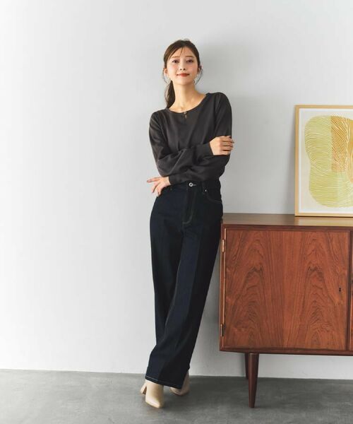 index / インデックス ニット・セーター | パール調パーツ付きクルーネックニット【洗濯機OK】《8col/XS～3L》 | 詳細6