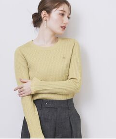 index / インデックス ニット・セーター | ゴールドプレート付きケーブルニット【洗濯機OK】