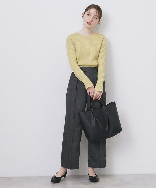 index / インデックス ニット・セーター | ゴールドプレート付きケーブルニット【洗濯機OK】 | 詳細10