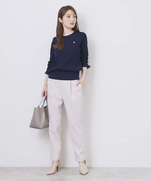 index / インデックス ニット・セーター | ゴールドプレート付きケーブルニット【洗濯機OK】 | 詳細15