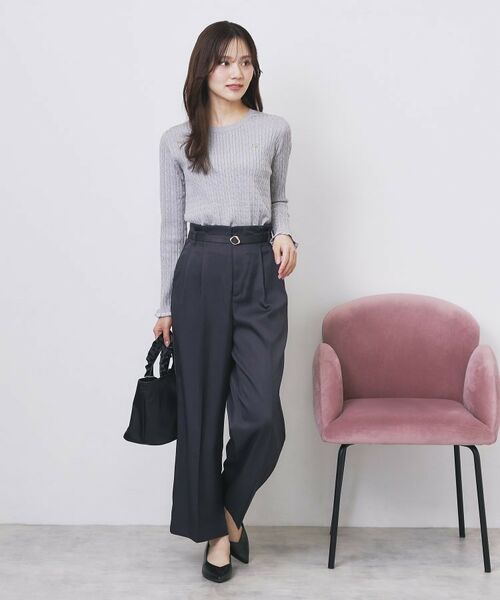 index / インデックス ニット・セーター | ゴールドプレート付きケーブルニット【洗濯機OK】 | 詳細6