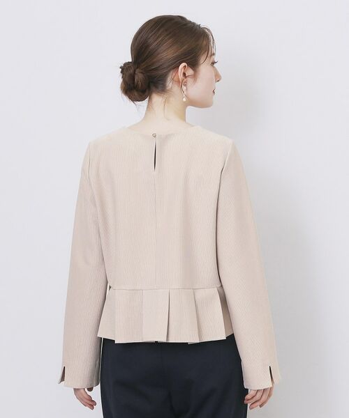 index / インデックス カットソー | ストレッチペプラムラメトップス【洗濯機OK/防シワ/抗ピル】《S~3L》 | 詳細15