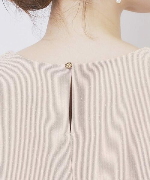 index / インデックス カットソー | ストレッチペプラムラメトップス【洗濯機OK/防シワ/抗ピル】《S~3L》 | 詳細20