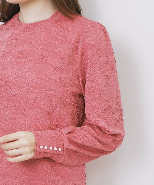 index / インデックス カットソー | フラワージャカードパフスリーブトップス【洗濯機OK】 | 詳細18