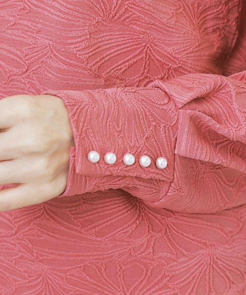 index / インデックス カットソー | フラワージャカードパフスリーブトップス【洗濯機OK】 | 詳細19