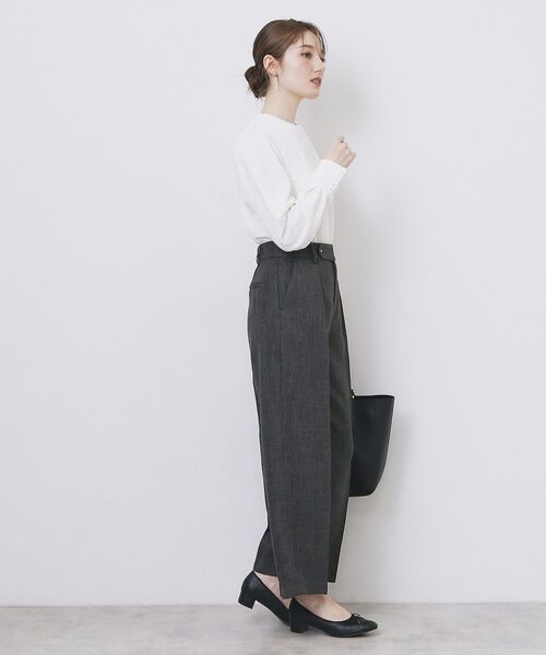 index / インデックス カットソー | フラワージャカードパフスリーブトップス【洗濯機OK】 | 詳細3